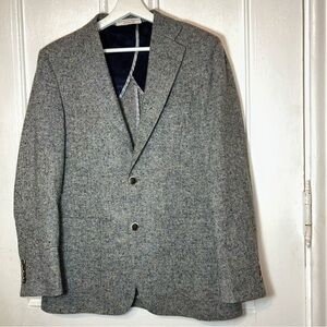 Hardwick Gray Wool Tweed Two Button Blazer Sport Jacket